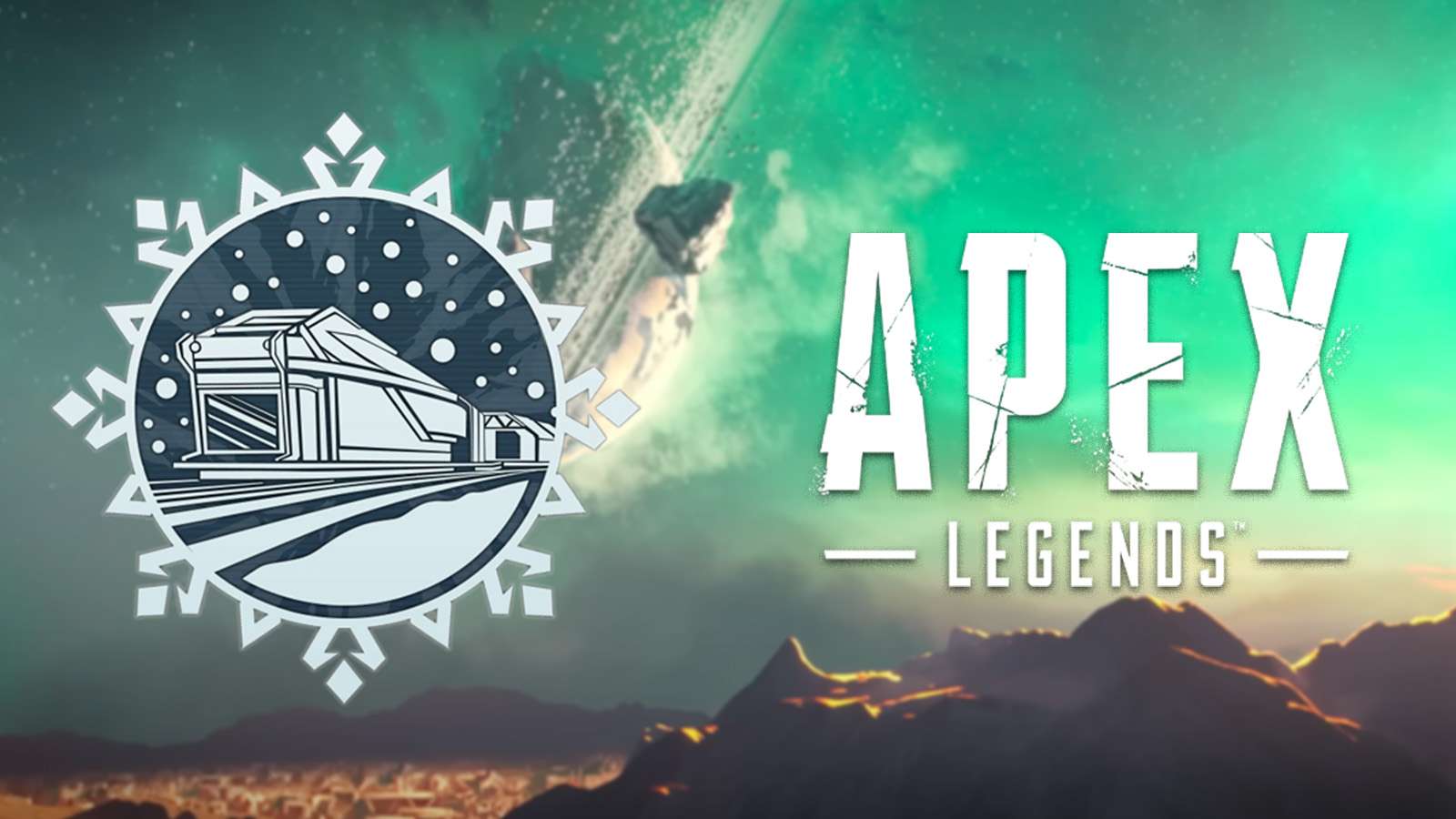 Winter Express and Apex Legends logo on Moon background