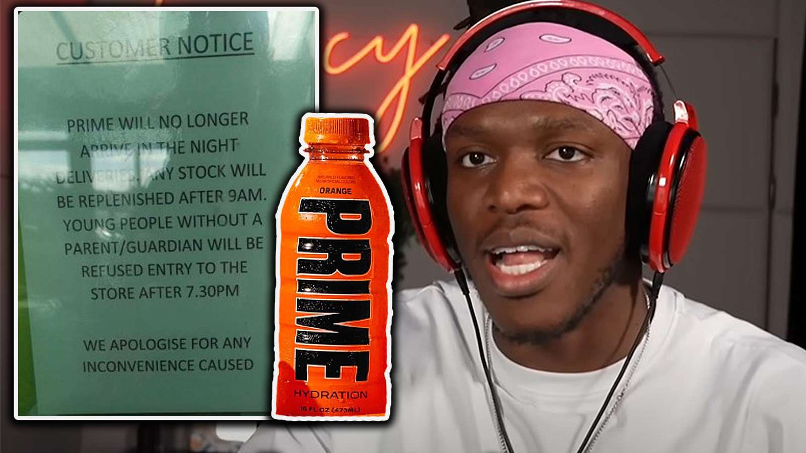 KSI shocked as grocery store barrs young people amid prime craze