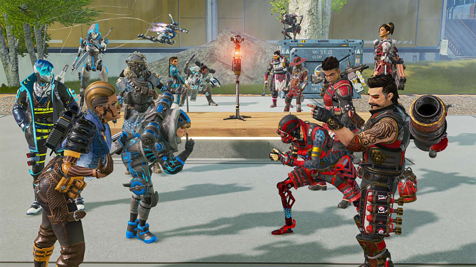 Apex Legends characters in a standoff.