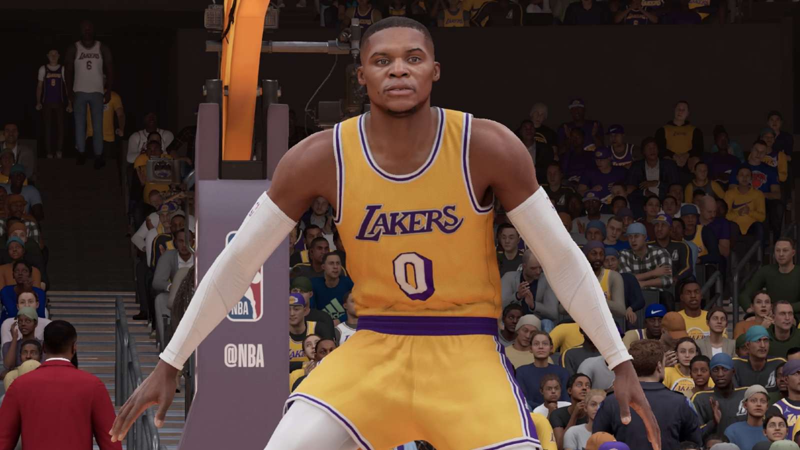 russell westbrook los angeles lakers gold