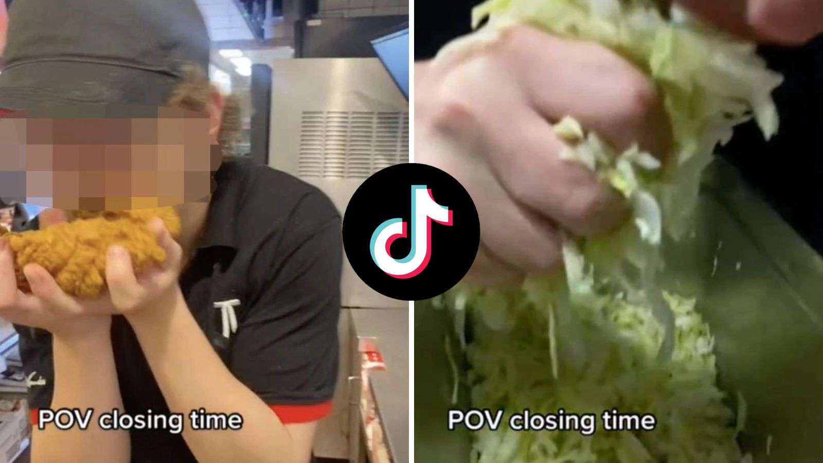 KFC workers licking chicken in viral TikTok