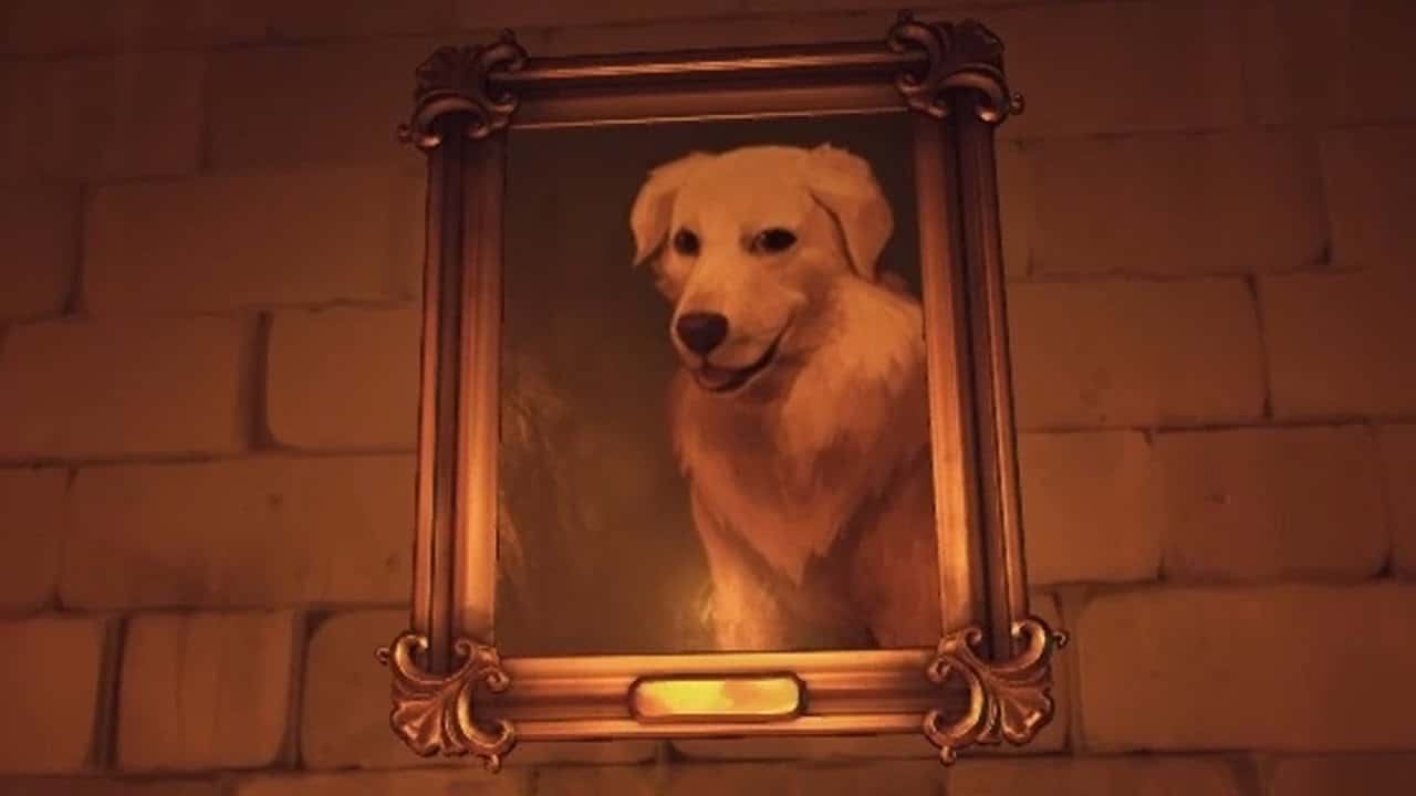 Overwatch 2 dog portrait in Junkenstein's Revenge