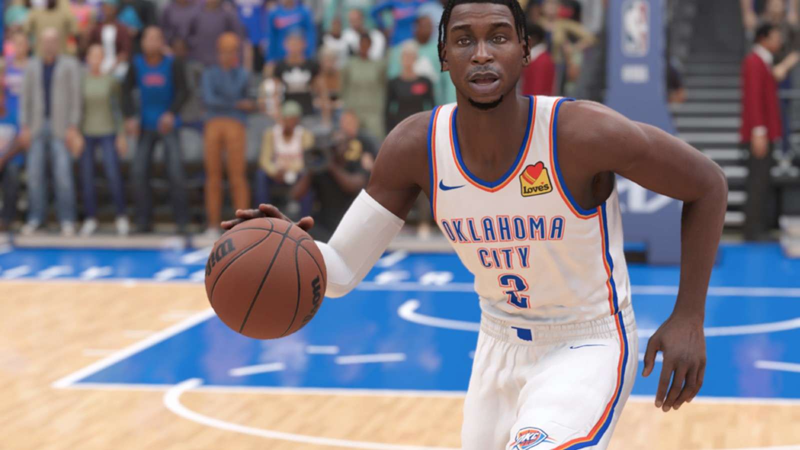 NBA 2K23 screenshot of OKC Thunder player.