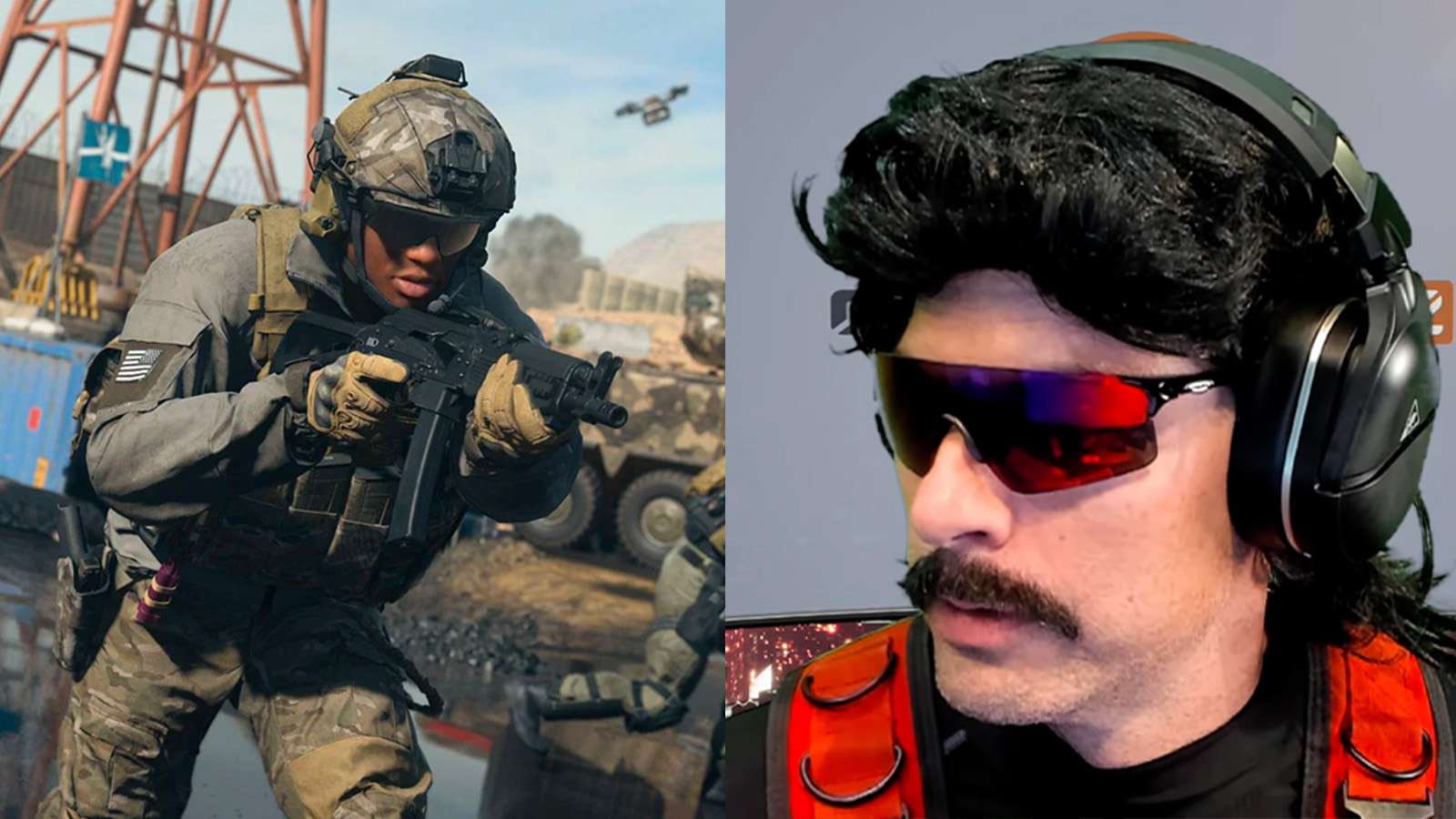 MW2 character next to Dr Disrespect