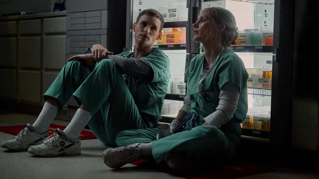 Eddie Redmayne and Jessica Chastain in The Good Doctor.