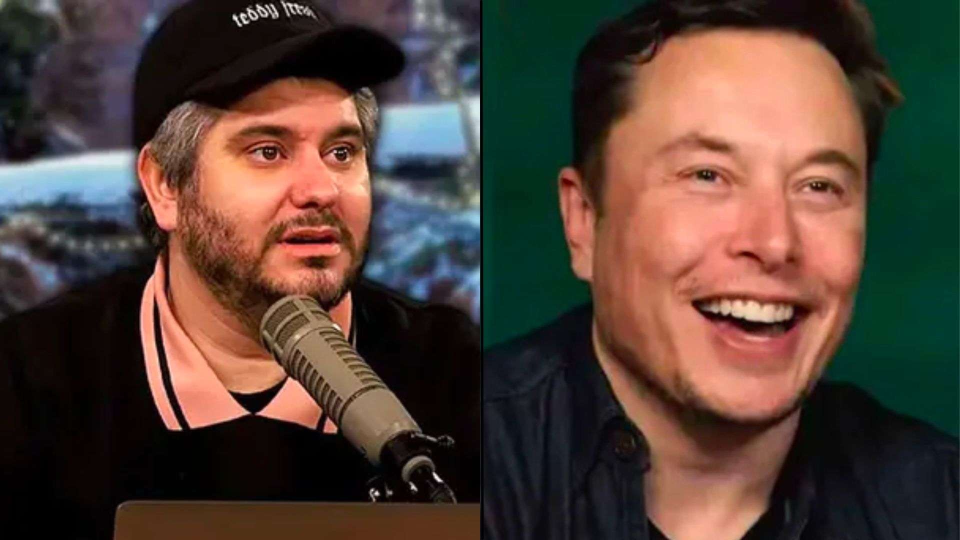 Ethan Klein next to Elon Musk smiling at camera