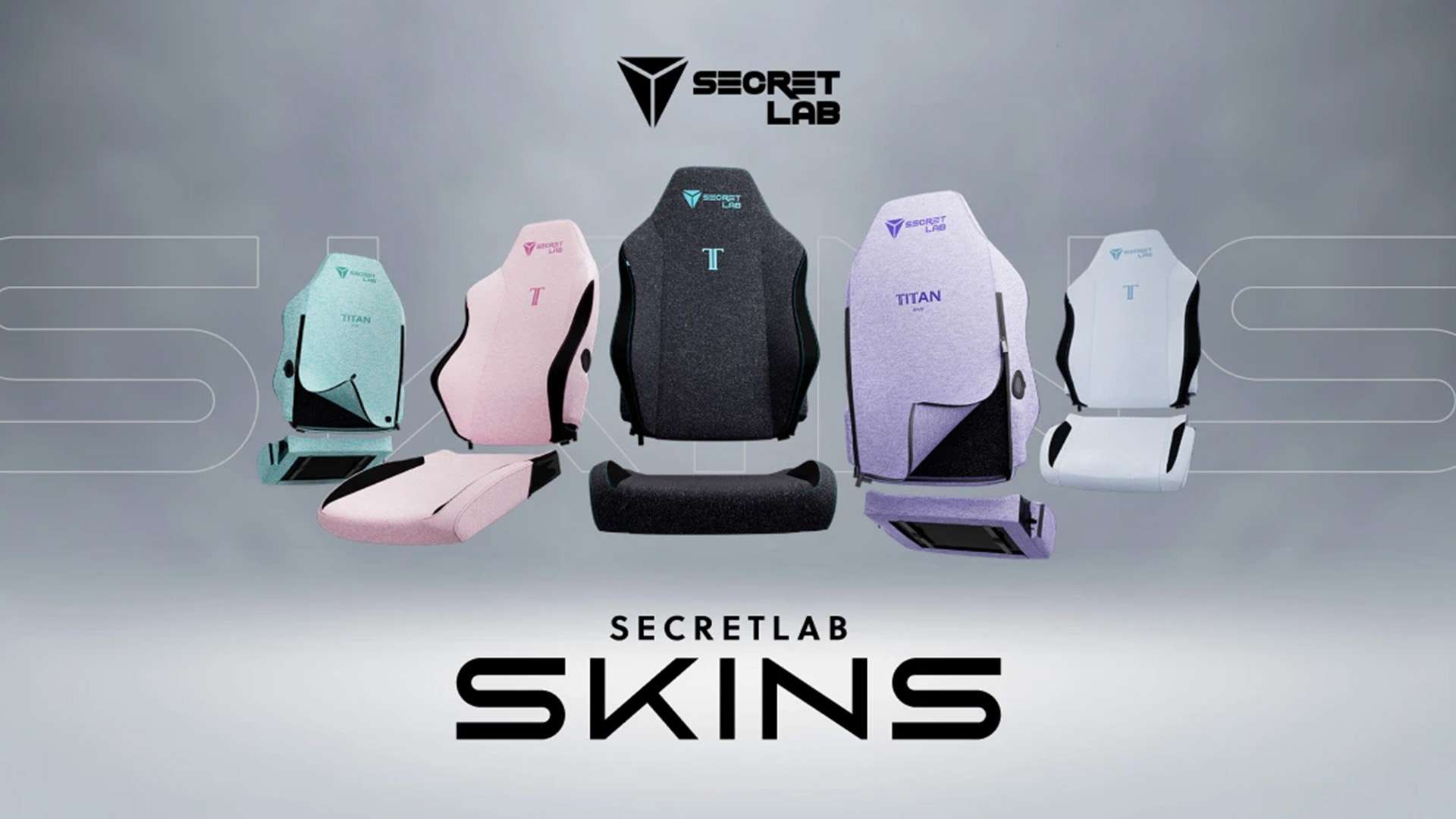 Secretlab Skins lineup showing the colors available at launch