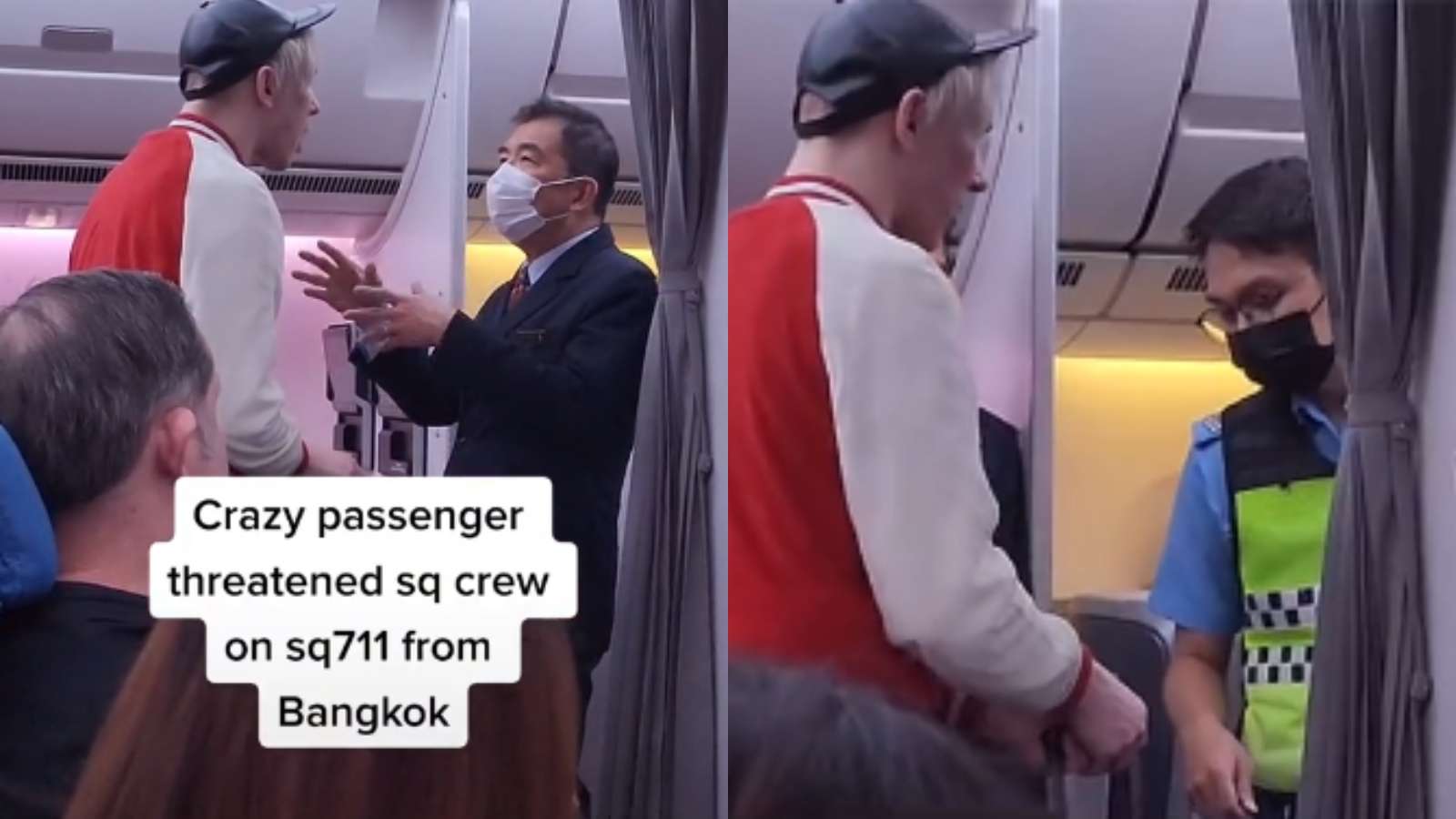 man threatens airline staff in viral tiktok