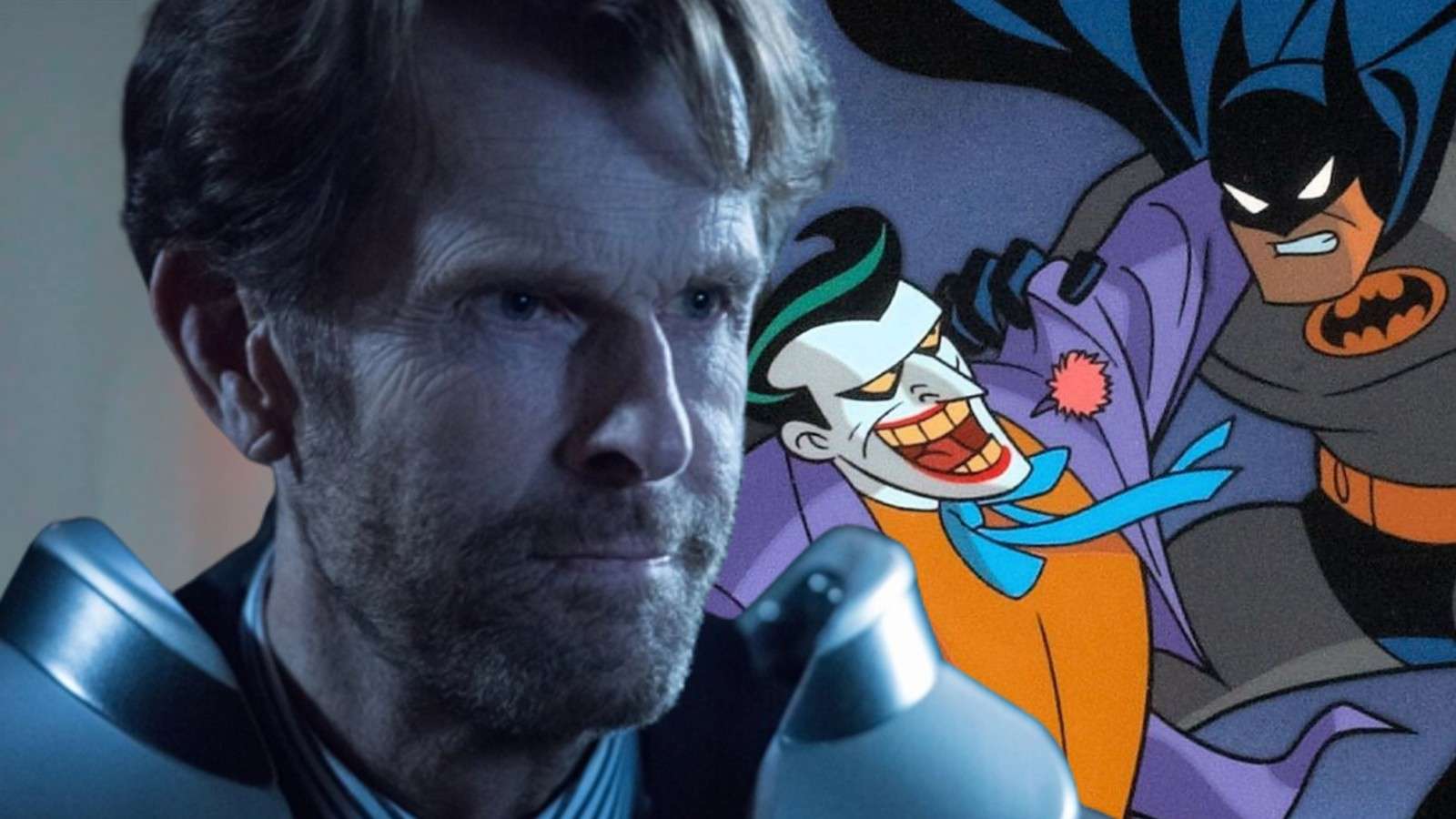 Kevin Conroy as Batman and a still from Batman The Animated Series
