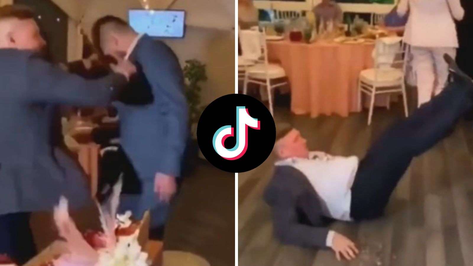 Drunk wedding guest gets punched by groom for ‘ruining’ cake in viral TikTok
