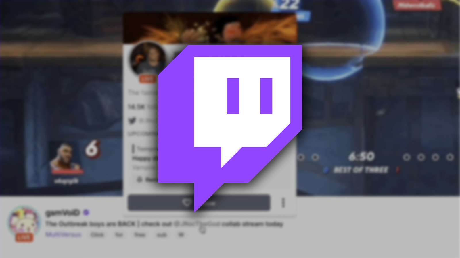 Twitch title tagging feature header