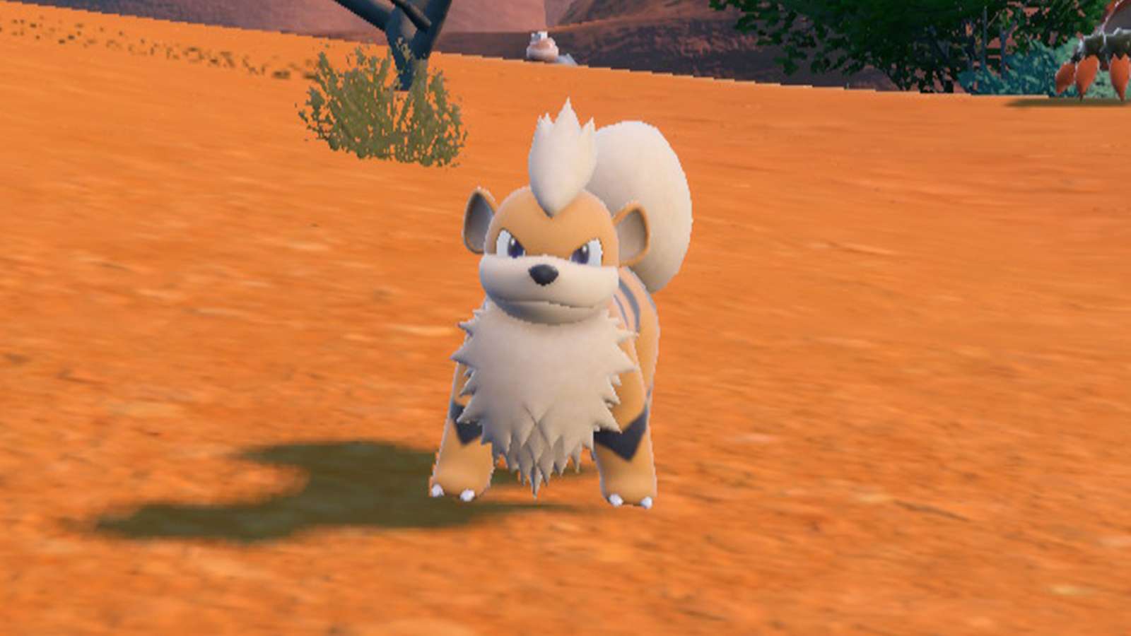 Growlithe evolving with a Fire Stone in Pokemon Scarlet and Violet