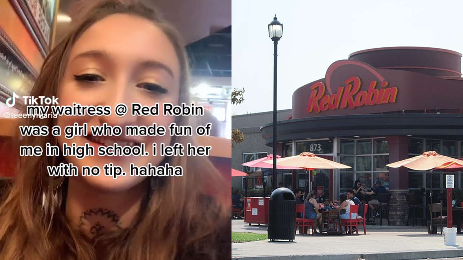 TikToker brags about not tipping red robin waitress, sparks debate
