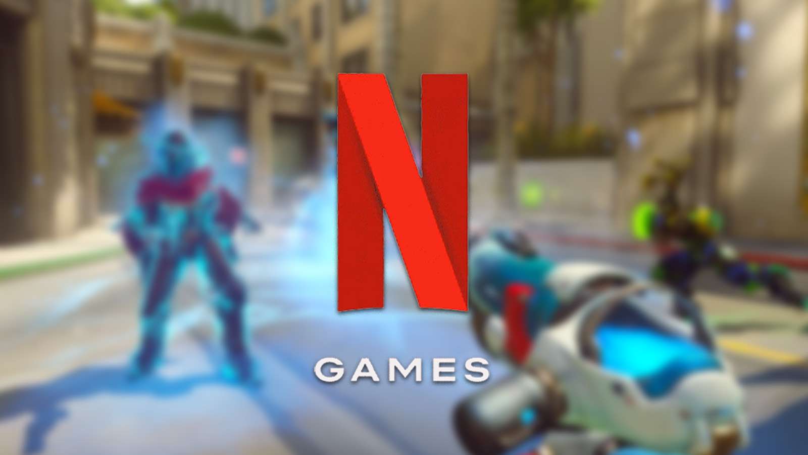 Netflix Games logo on Overwatch background