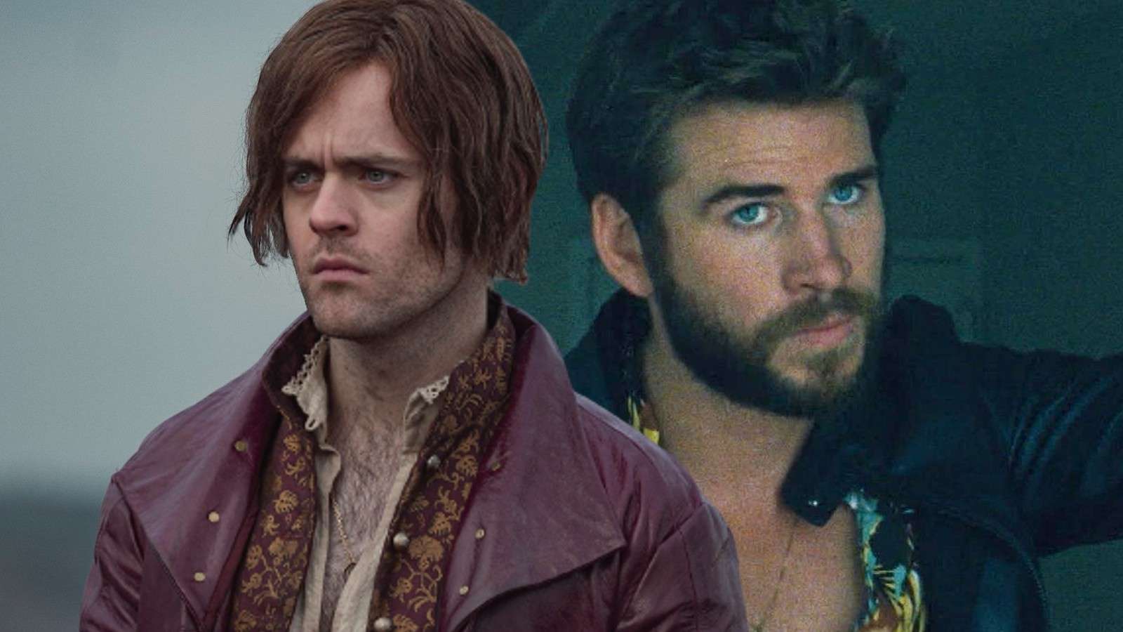 Joey Batey as Jaskier in The Witcher and Liam Hemsworth in Killerman