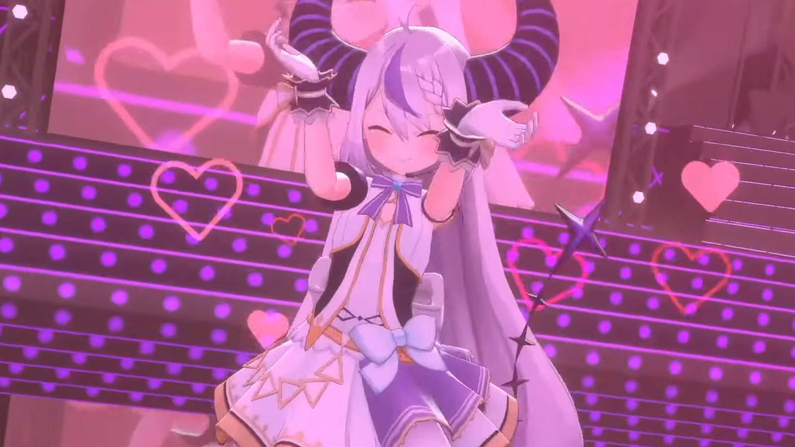 Hololive VTuber Laplus Darkness in idol outfit