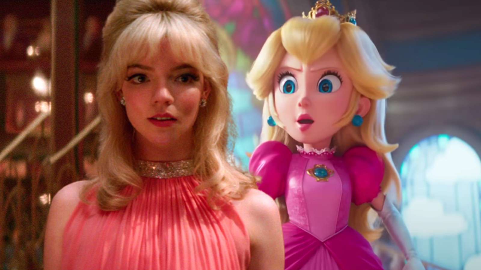Anya Taylor-Joy in Last Night in Soho and as Princess Peach in the Super Mario Bros movie