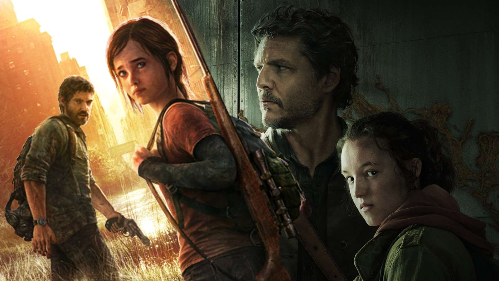 The characters of The Last of Us game and HBO series