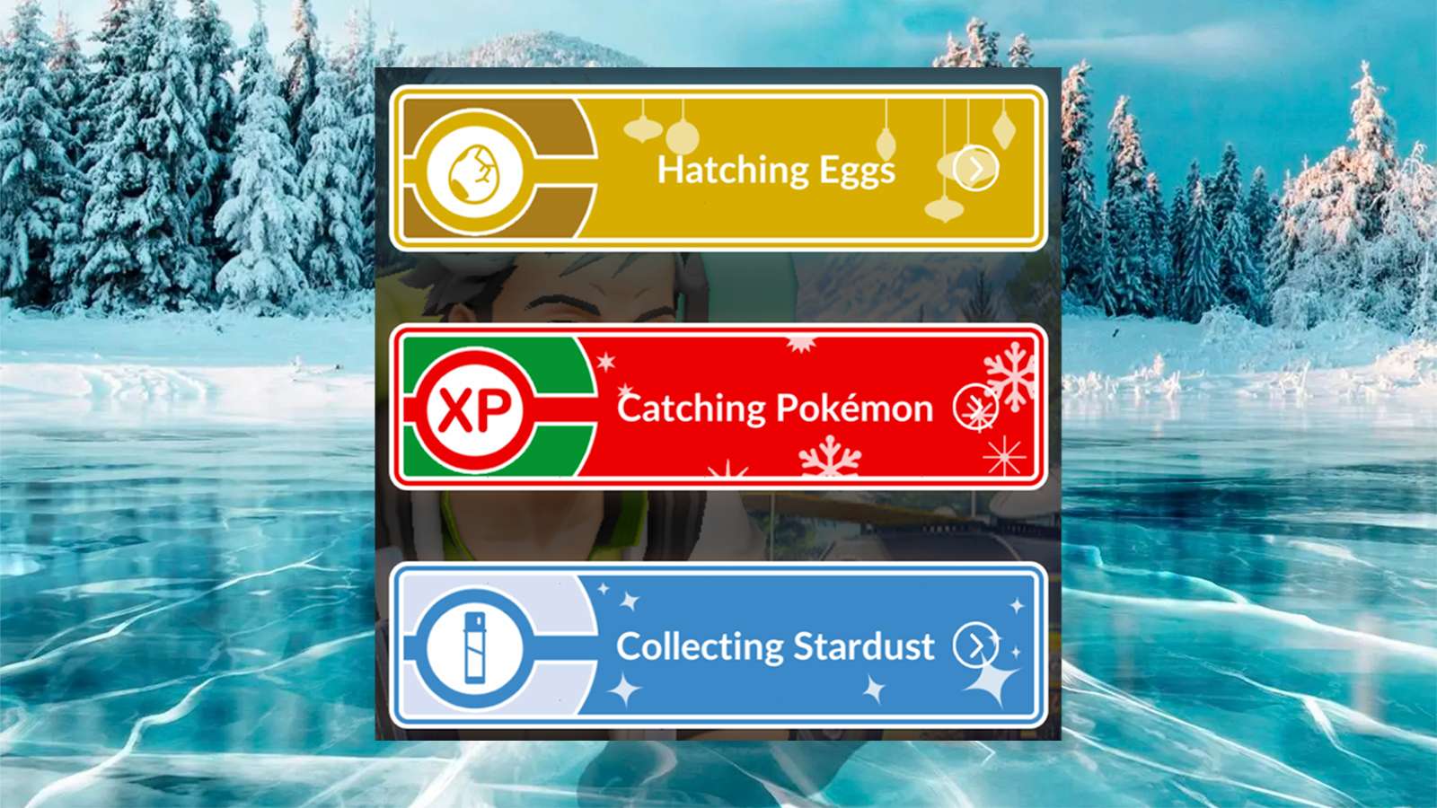Choose a path options in Pokemon Go Winter Wishes Timed Research