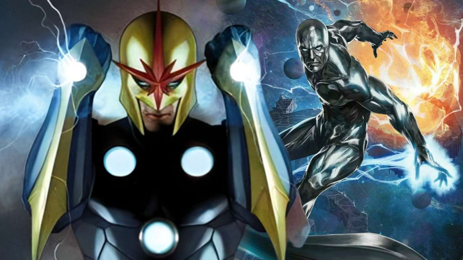 Nova and Silver Surfer in the Marvel Comics