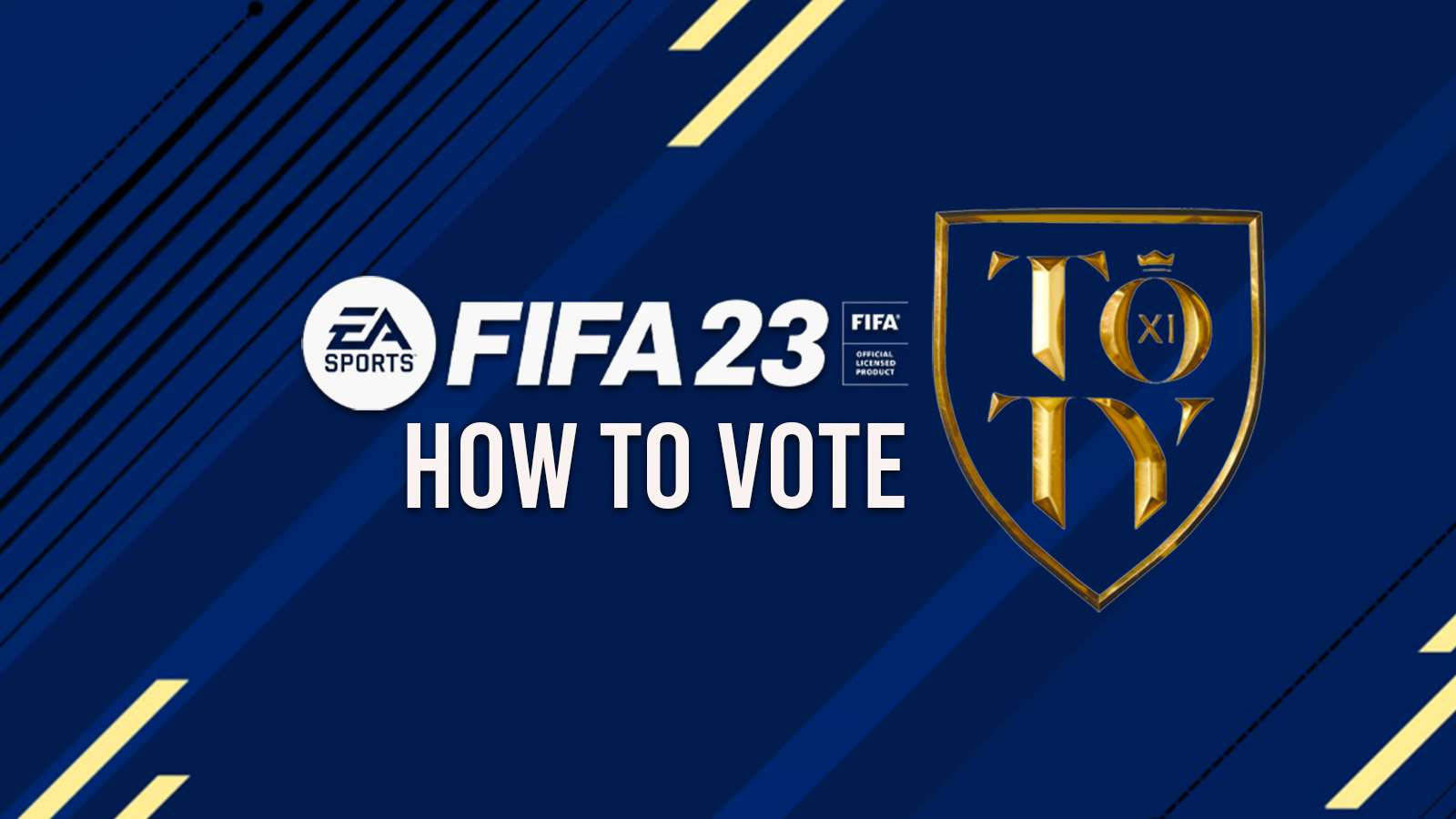 FIFA 23 and TOTY logo on TOTY background