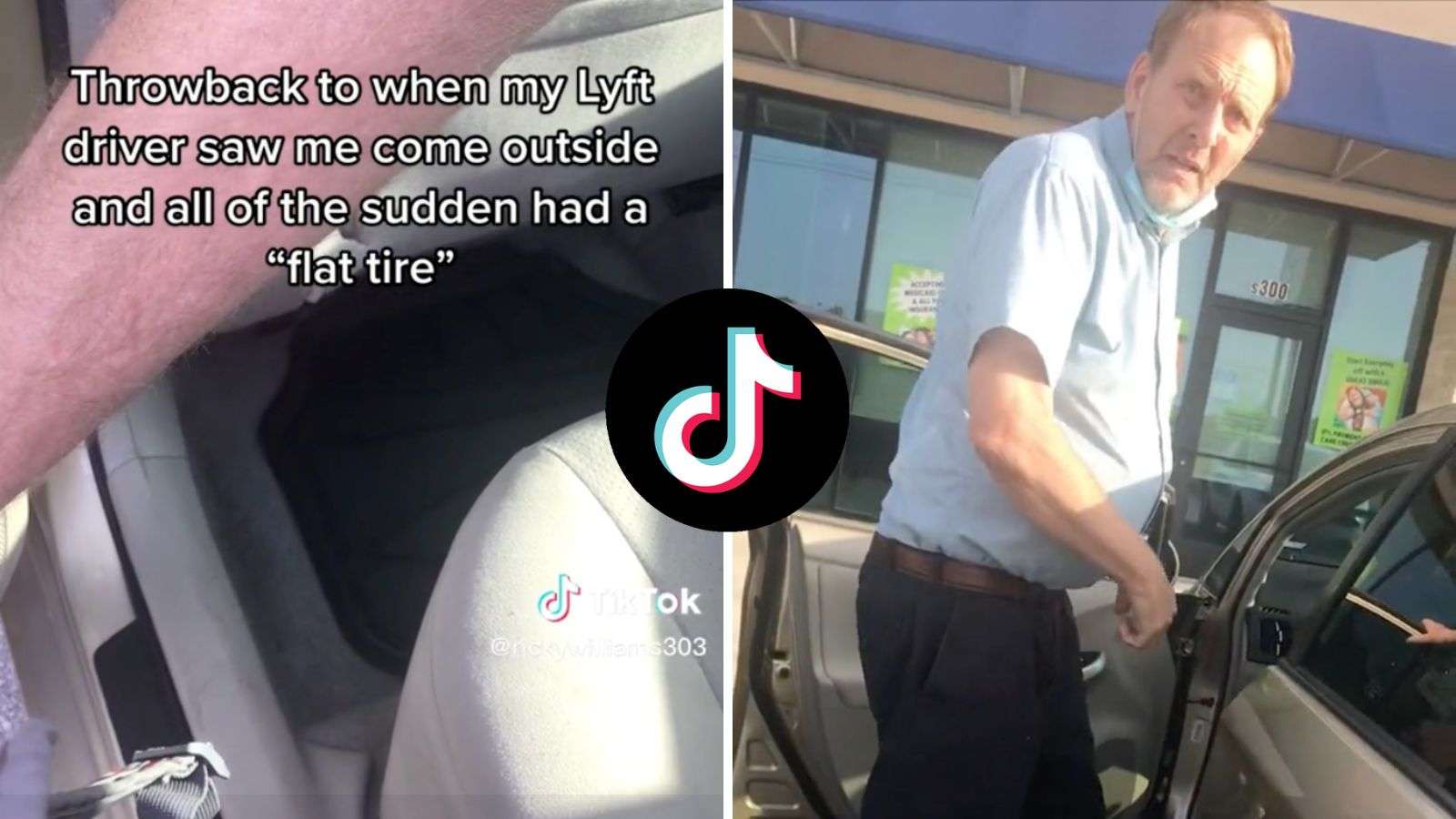 Lyft driver goes crazy at passenger in viral clip after claiming he has a flat tire