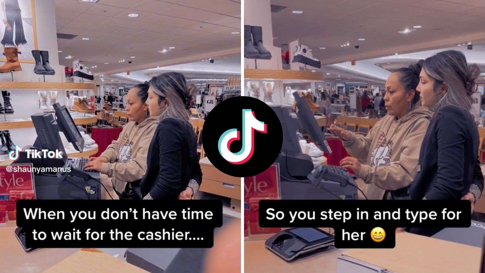 Dillard’s customer starts working the register because cashier is too slow