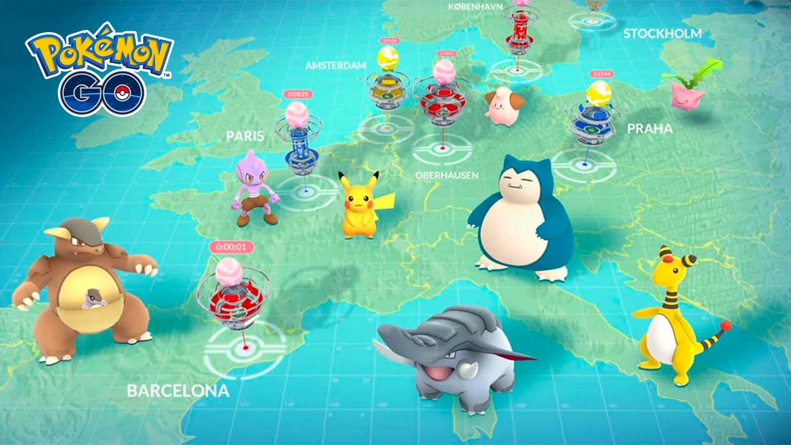 Regional Exclusives map in Pokemon GO