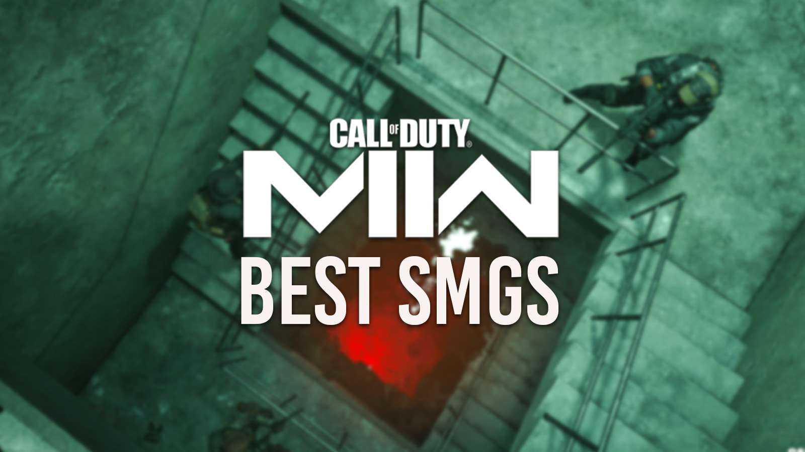 MW2 logo and 'Best SMGs' text on Modern Warfare 2 image