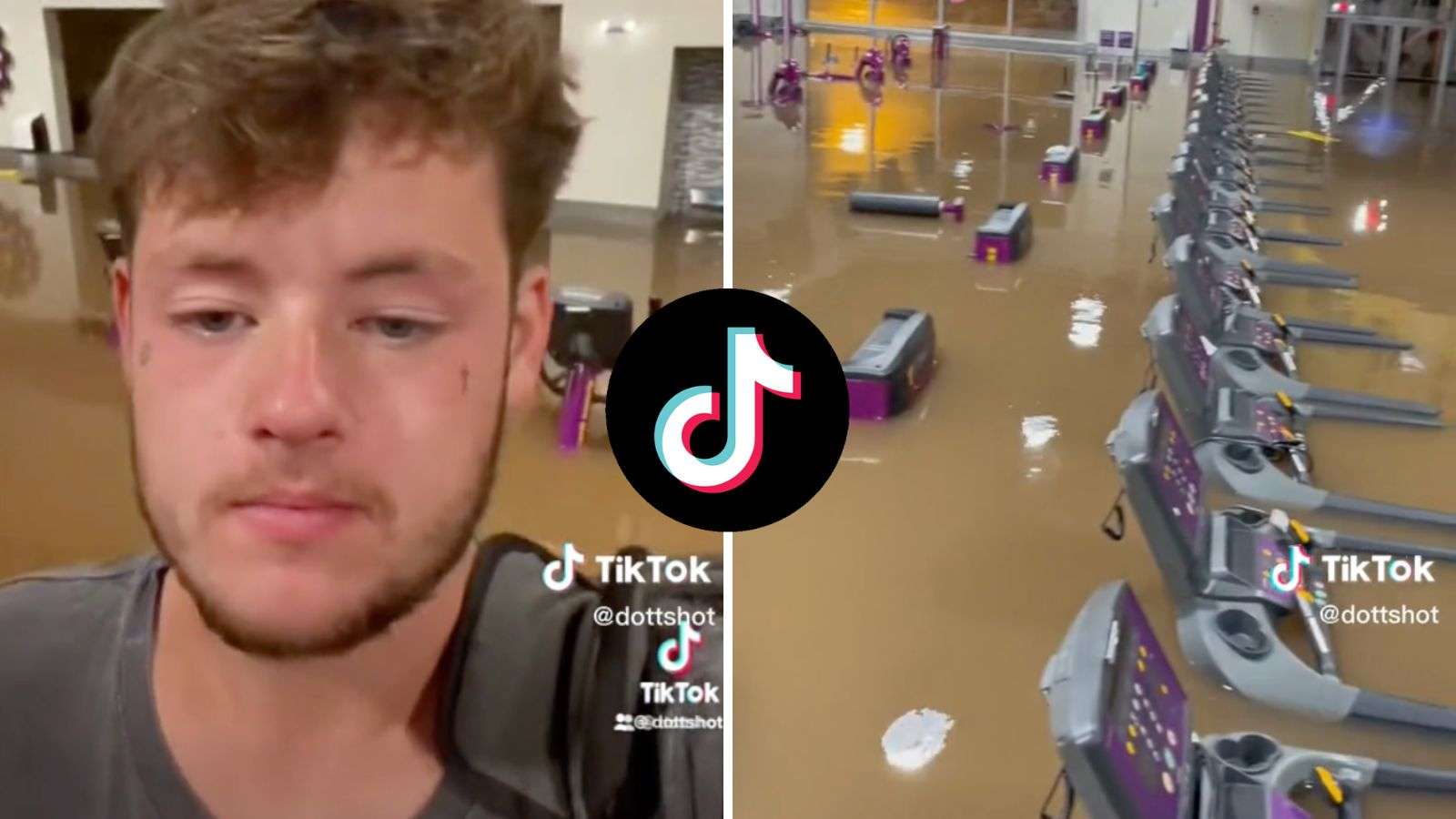 Man goes viral with terrifying video of flash flood trapping him in gym