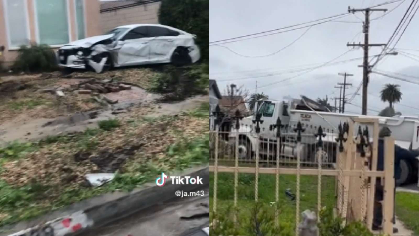 man crashes truck into ex-wife's house in viral tiktok