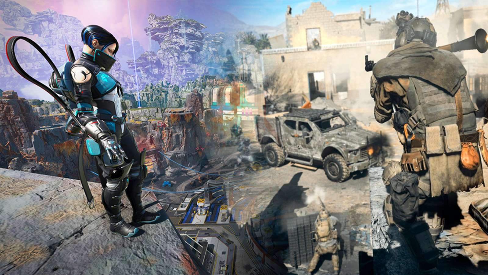 Apex Legends Catalyst next to Warzone 2 image
