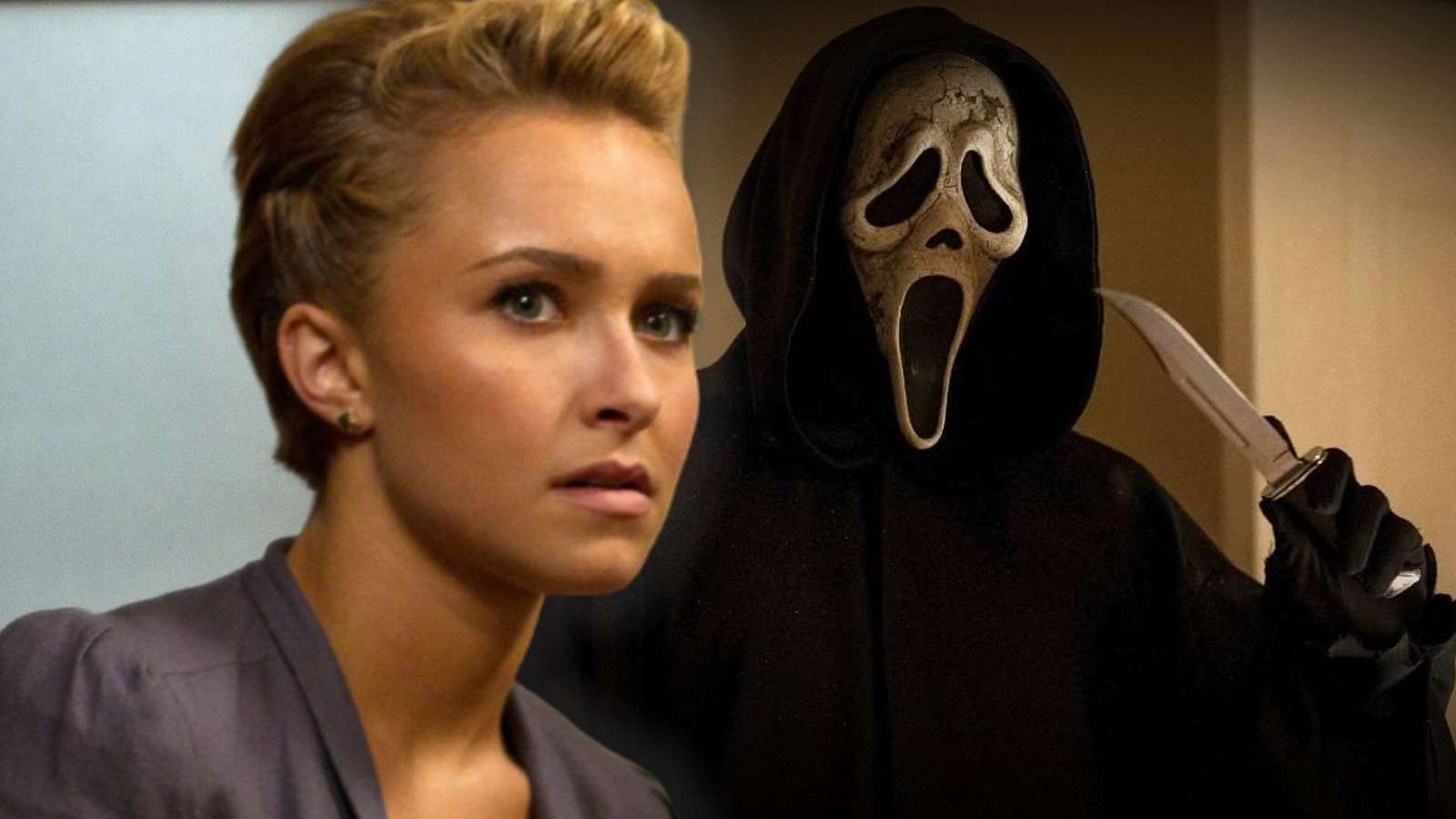 Hayden Panettiere as Kirby Reed in Scream 4 and a still from Scream 6