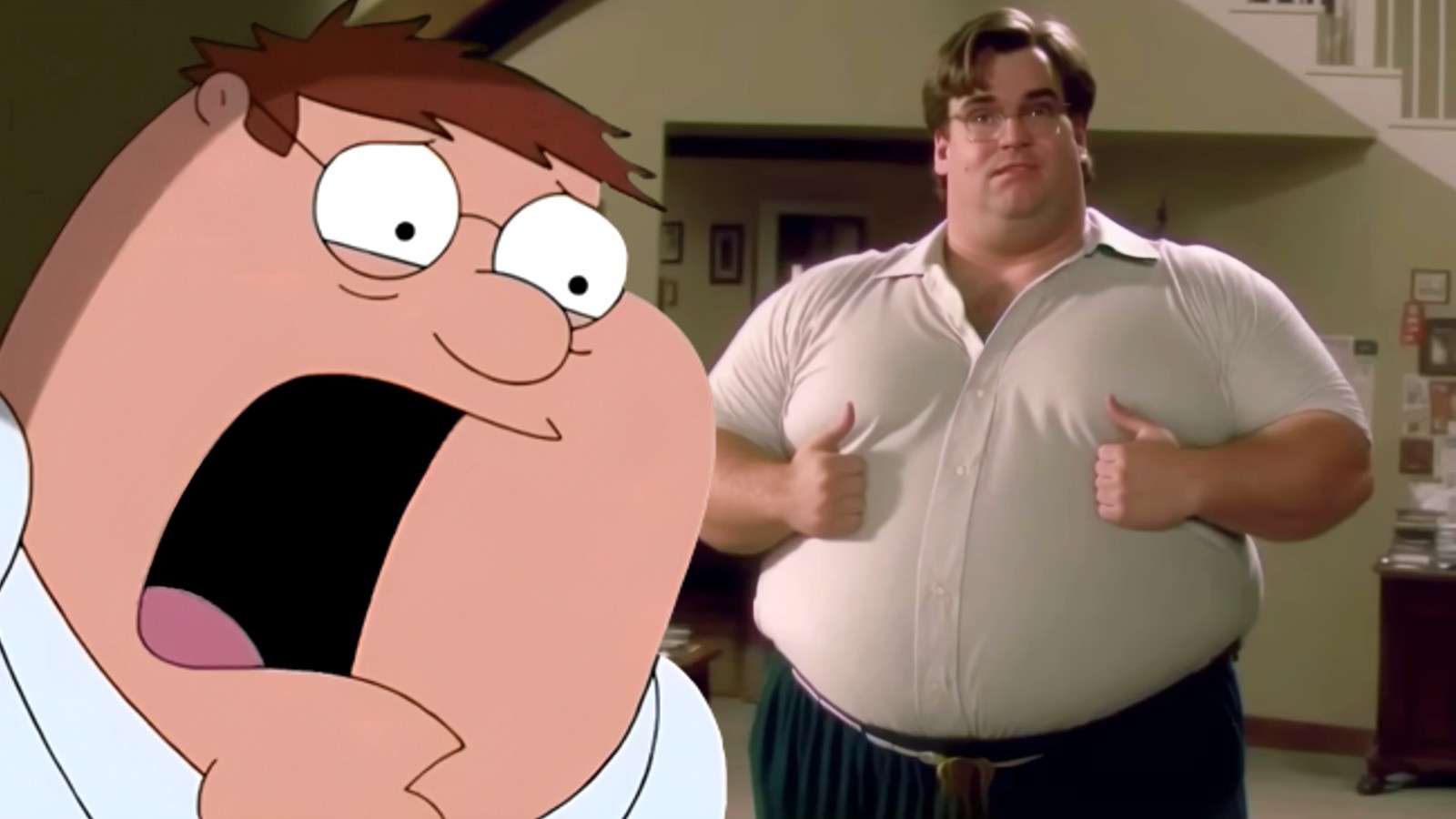 Peter Griffin in Family Guy and the AI version