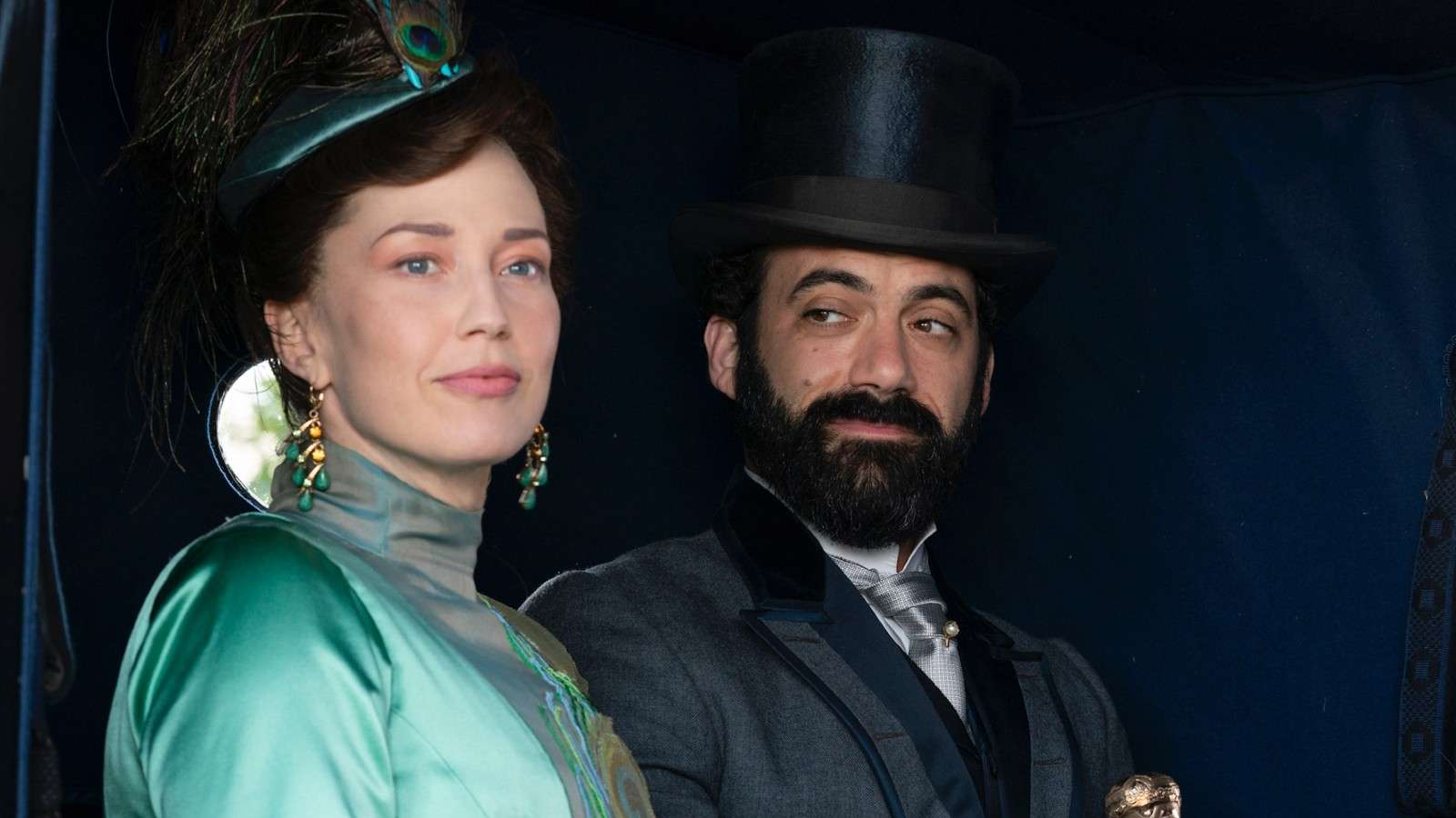 Carrie Coon and Morgan Spector in The Gilded Age Season 2