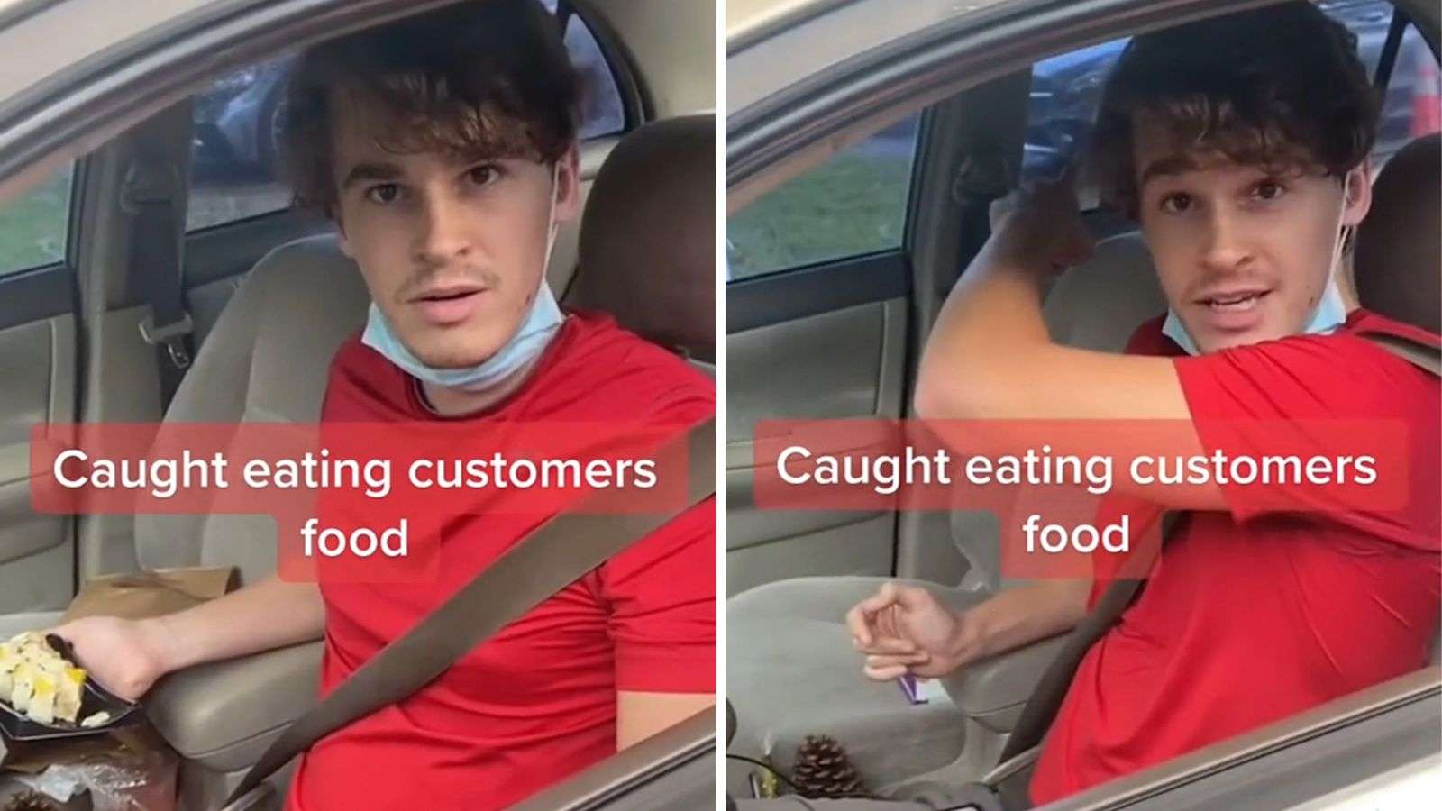 Customer confronts DoorDash driver after catching him eating her food