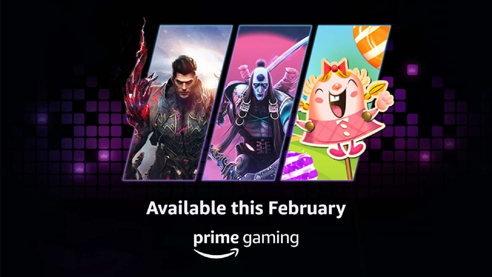 cover art featuring Prime Gaming Games for February 2023.