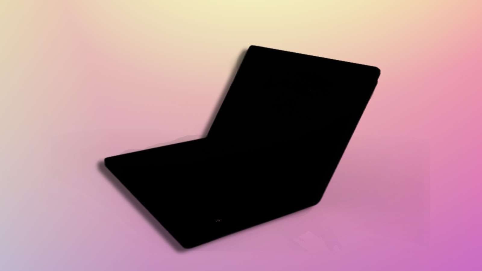 Apple Foldable silhouette on gradient background