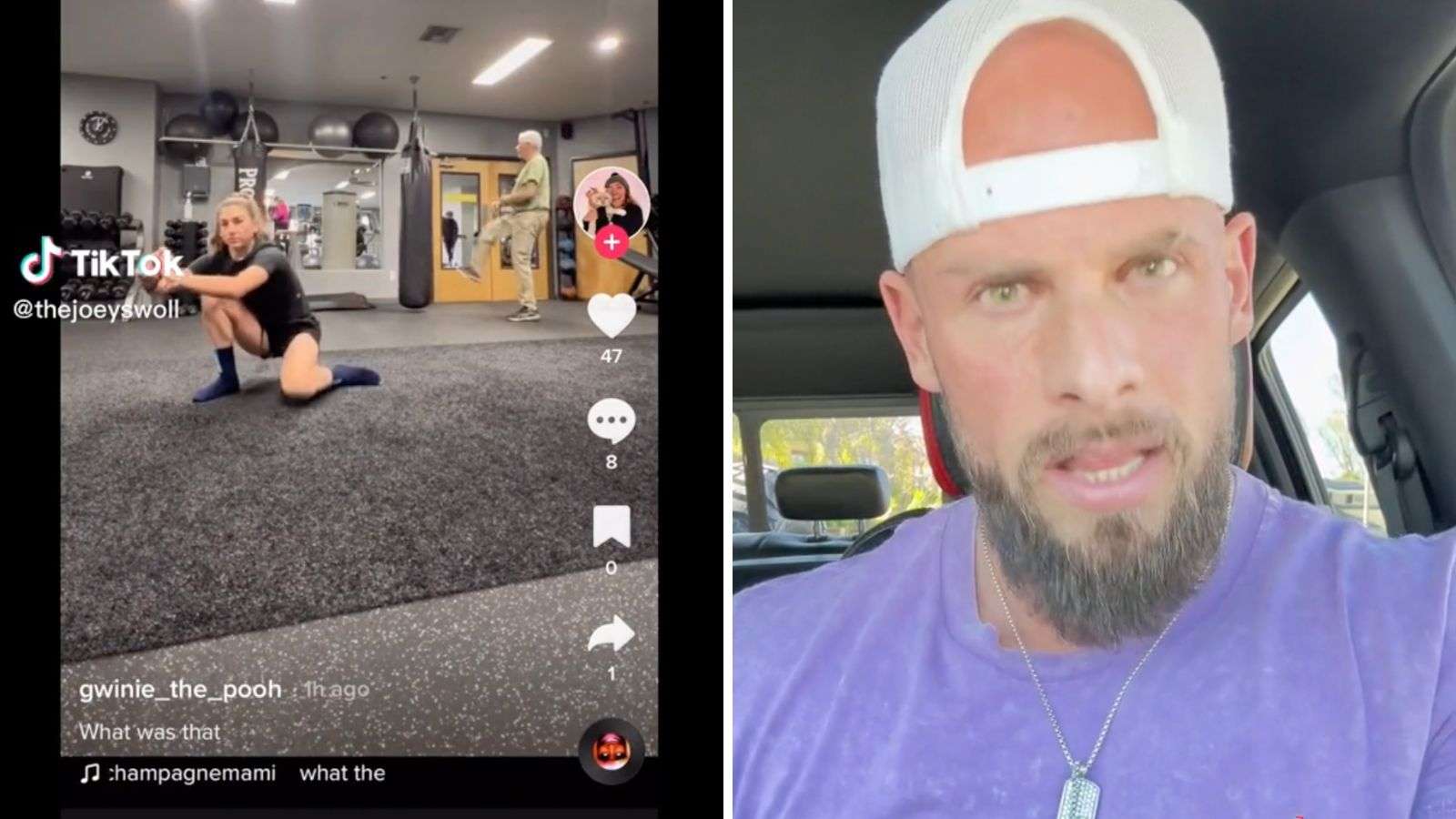 TikToker deletes account after being called out by Joey Swoll for old man at gym video