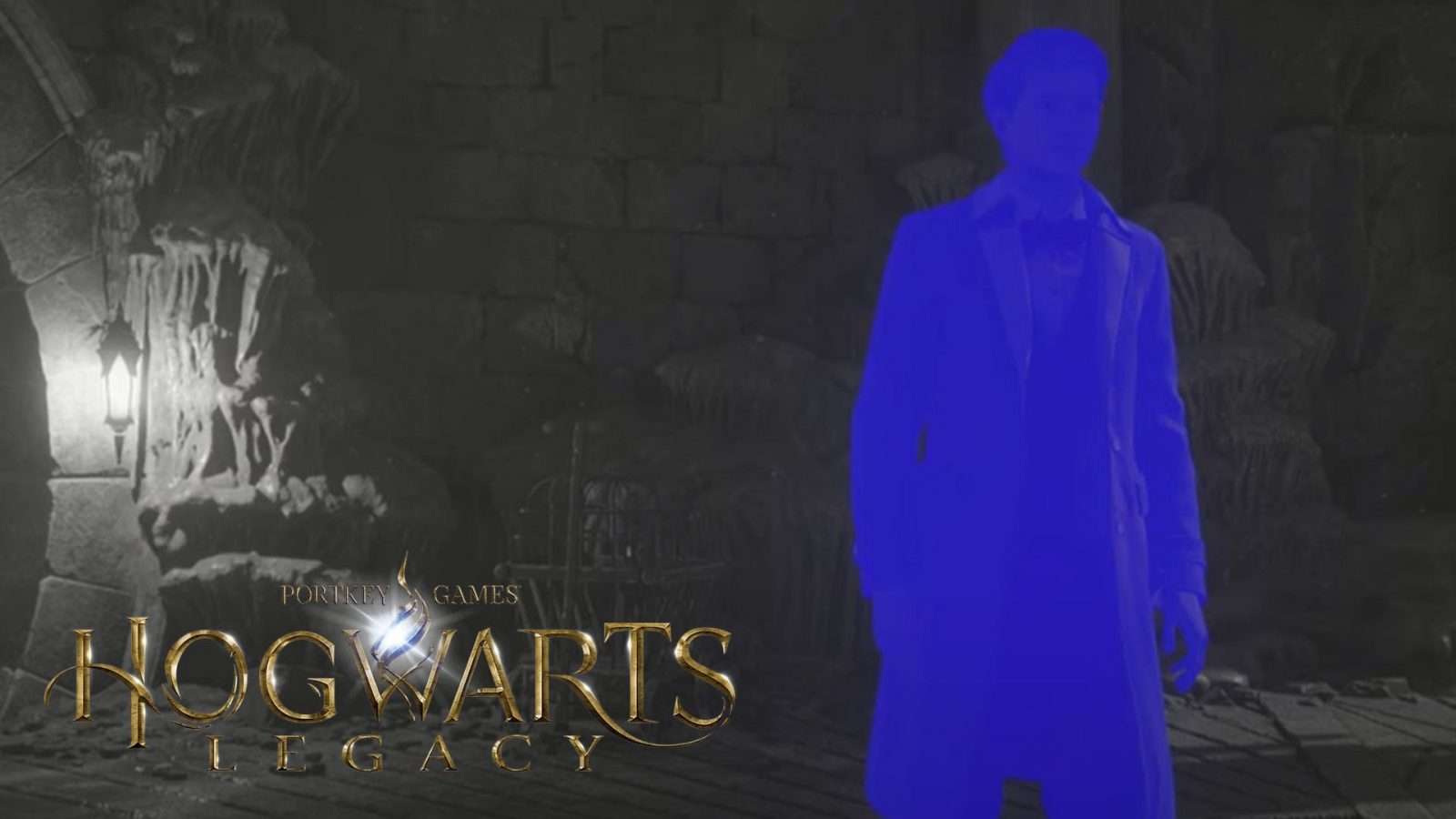 blue character in hogwarts legacy