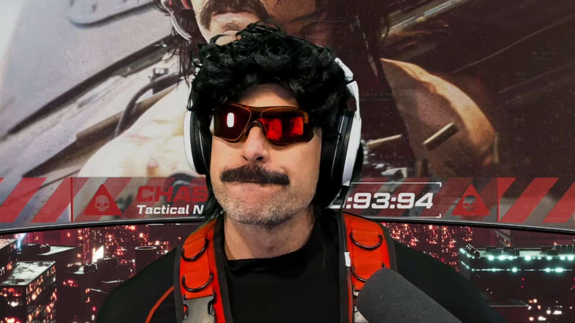 Dr Disrespect looking stern on camera