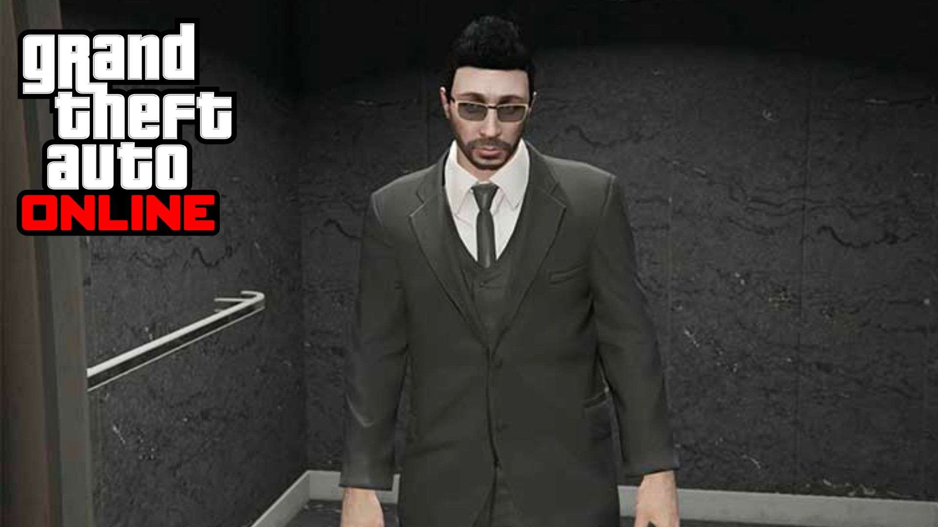 GTA Online character in suit stood in elevator