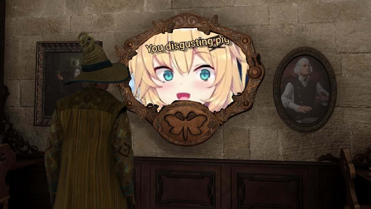 Haachama in a frame picture in Hogwarts Legacy