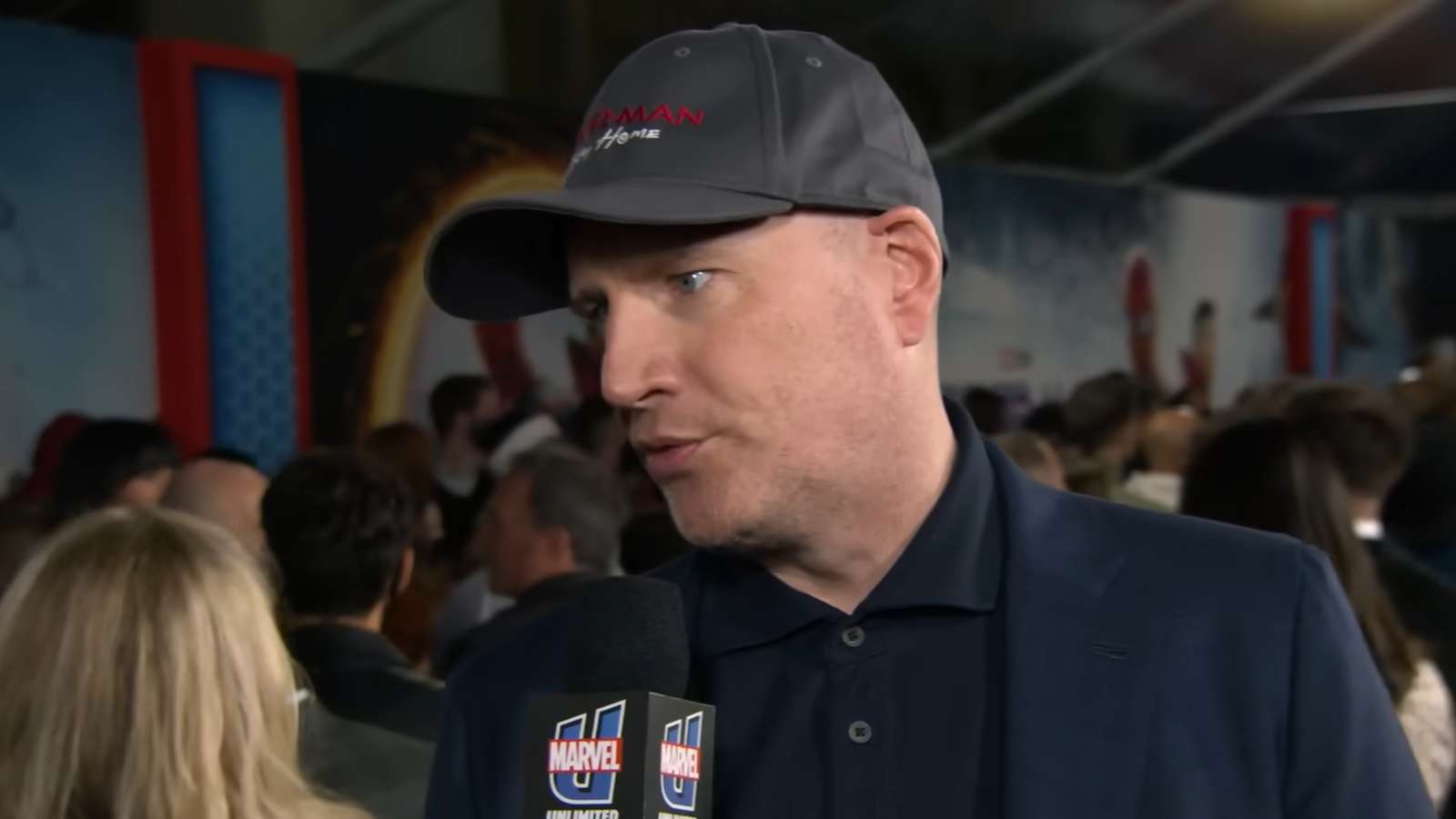Kevin Feige at Spider-Man No Way Home premiere, speaking on the direction of the franchise.