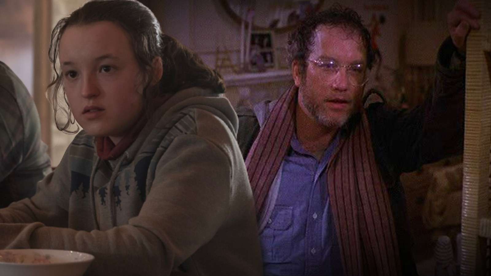 Ellie in The Last of Us Episode 6 and a still from The Goodbye Girl
