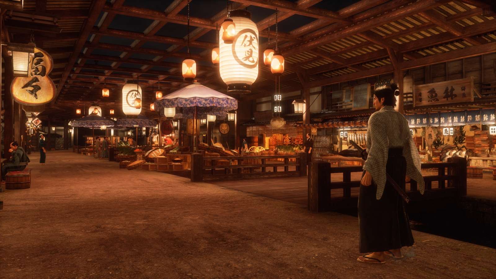 Screenshot of Edo-Era Kyo in Like a Dragon Ishin