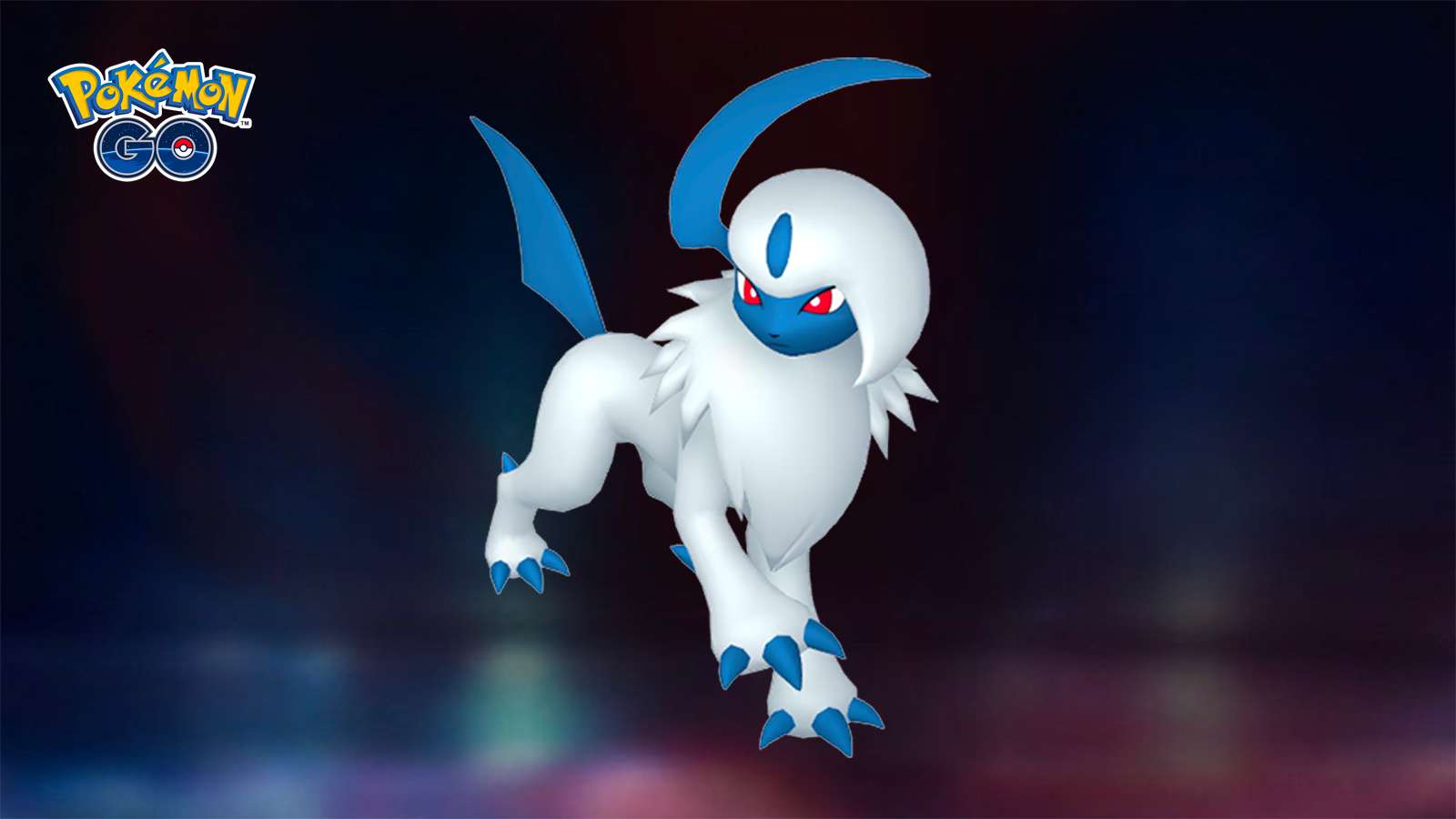 Absol appearing in the A Grim Omen event in Pokemon Go