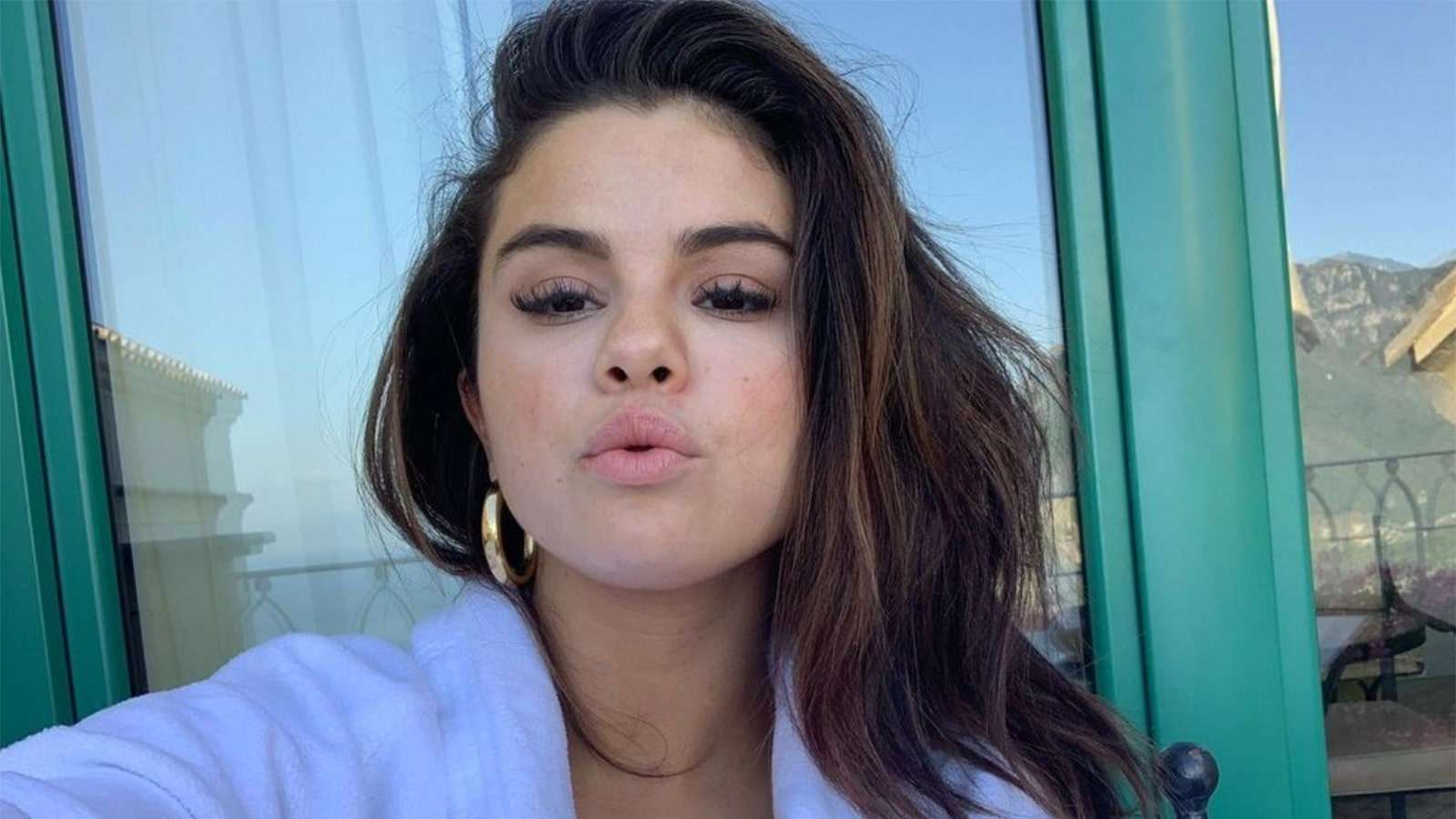 Selena Gomez posing on Instagram