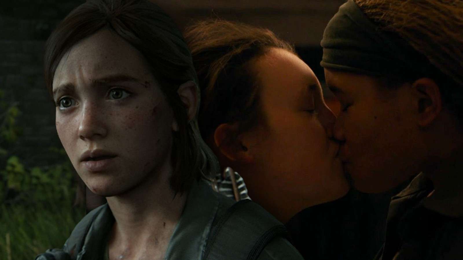 Ellie in The Last of Us Part 2 and Ellie and Riley in Episode 7