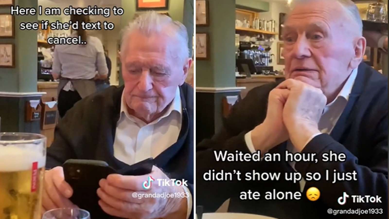 grandpa gets stood up on first date in 30 years